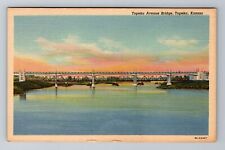 Topeka KS-Kansas, Topeka Avenue Bridge, Antique, Vintage Souvenir Postcard picture