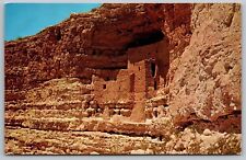 Montezuma Castle National Monument Cliff Dwellings Arizona Mountain VNG Postcard picture