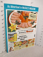 ARMOUR 1941 TREET meat Christmas store display sign standee food can McCall's picture
