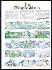 1969 Vail Aspen Taos St Moritz ski area map art TWA airlines vintage print ad picture