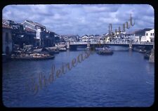 Singapore Canal Scene Boats 35mm Slide 1950s Red Border Kodachrome picture