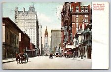 Postcard Pennsylvania Philadelphia  Broad Street looking north c1907  6L picture
