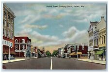 Selma Alabama AL Postcard Broad Street Looking North Main Retail Business c1940 picture
