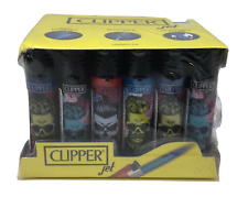 Clipper Jet Lot of 24 Lighters Skull Collection Multicolor  picture