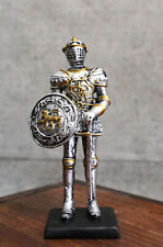 Medieval English Knight Dollhouse Miniature Figurine Lion Heraldry Suit Of Armor picture