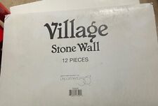 Department Dept 56 Village Stone Wall Set of 12 #52629 Snow Covered Mint In Box picture