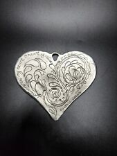 CYNTHIA WEBB PEWTER Ret. Heart Ornament 