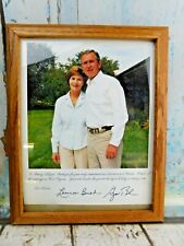  2004 George W. Bush and Laura Bush Signed Thank You Picture/Letter President  picture