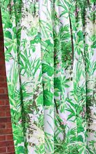VTG Springmaid White Green Floral Pinch Pleat Curtains Set Of 2 Panels 48