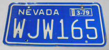 1979 Nevada passenger car license plate picture
