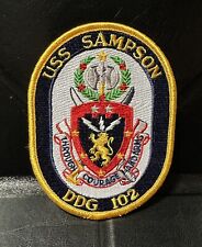 USS SAMPSON DDG 102 authentic U.S. navy ships patch￼. 3” x 4” picture