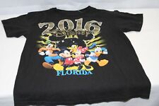 Vintage Walt Disney World 2016 Youth 10-12 Large Mickey Goofy Black T-SHIRT  picture