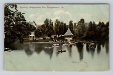 Saegertown PA-Pennsylvania, Boating, Saegertown Inn, Vintage c1908 Postcard picture