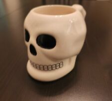 NEW Crofton Skull Coffee Mug 11 oz Halloween Pencil Cup White  picture