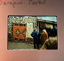 Sarajevo Street Scene Rug Market  1960 Vintage Balkans Original Photo 35mm slide picture