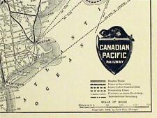 1925 CANADIAN PACIFIC RAILWAY CP RY SYSTEM MAP CANADA RAILROAD DEPOT HISTORY picture
