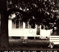 1951 RPPC Wild Rose Wi. Robin Cottage at Lake View Camp On Hills lake picture