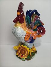 VTG Jay Willfred Andrea Charles Sadek 16” Tall Majolica Ceramic Rooster   picture