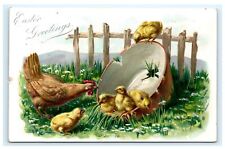 Raphael Tuck Tuck’s Easter Series Postcard 111 Chicks Chicken Broken Pail D1 picture