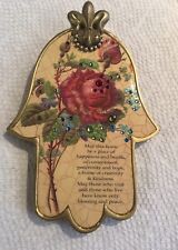 Michal Negrin Large Hamsa Wall Hanging Rose w/Swarovski crystals - Gorgeous picture