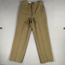 Vintage US Army Air Corps Pants 31x31 Green Brown Wool Serge Trousers SPECIAL picture