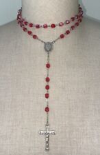 VINTAGE CHAPEL STERLING SILVER AND BEADS ROSARY NECKLACE picture