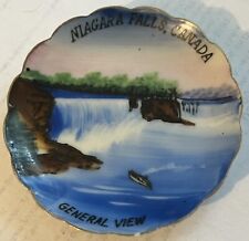 Vintage souvenir mini-plate Niagara Falls, Canada hand painted Japan Parkdale picture