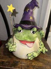 Fitz and Floyd Spellbound Frog Witch Cookie Jar picture