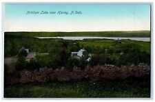 Harvey North Dakota ND Postcard Aerial View Of Antelope Lake c1910's Antique picture