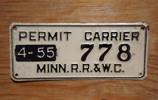 1955 MINNESOTA License Plate With TAB picture