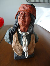 Daniel Monfort Original 1991 Geronimo Indian Western Sculpture Figurine 7” VTG picture