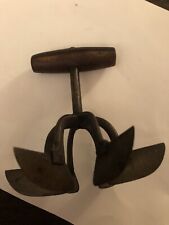 Antique Six Blade Hand Nut Chopper- Wood Handle picture