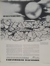 1942 Farnsworth Television Fortune WW2 Print Ad Q3 Mars Clouds Weather picture