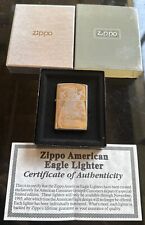 1995 Zippo Lighter~American Eagle 200th Anniversary in Box~Silver~Unfired picture