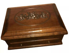 The Ultimate Silverware Flatware Wood Hand Carved Box With Velvet Nice picture