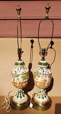 Pair Of Vintage Capodimonte Lamps Signed  picture