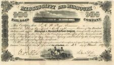 General John A. Dix - Mississippi and Missouri Railroad Co. - Stock Certificate  picture