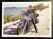 Vintage Motorcycle  Poem Biker Harley New w/Envelope USA Patriotic Greeting Card picture