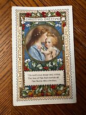 Christmas Greeting Antique Postcard ~1915 Mary Jesus Whitney Unposted Madonna picture
