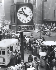 Ernst Kern Company Clock Corner Detroit Woodward Gratiot 8x10 Photo Enhanced picture