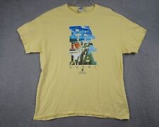Holland America Line Panama Canal Yellow T Shirt Tee Graphic Cotton Size XL picture
