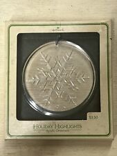 Vintage Hallmark Holiday Highlights Acrylic Ornament Snowflake 1978 Original Box picture