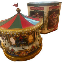 Vtg Mr Christmas Holiday FAIR CAROUSEL Flying Sleighs Merry Go Round 1996 WORKS picture
