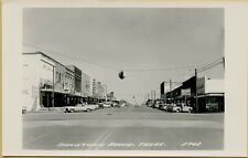 1963 Downtown Street View Classic Cars Trucks Bowie TX RPPC Photo Postcard B45 picture