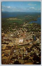 Laconia New Hampshire NH Aerial View Downtown Shopping Center Vintage Postcard picture