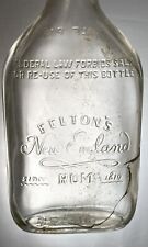 Antique Feltons New England Rum Bottle Half Pint Unique Crack since 1819 picture