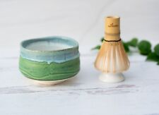 Deep Sea Matcha Set: Matcha Bowl, Bamboo Matcha Whisk, Ceramic Whisk Holder picture