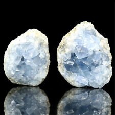 1 Pcs Celestite Angel Aura Quartz Geode High Energy Crystal Cuarzo Cluster Gem picture
