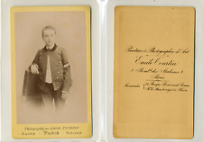 Emile Tourtin, Paris, young boy wearing a French cockade armband CDV  picture