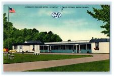 1955 Johnson's Deluxe Motel, Charlestown Rhode Island RI Cancelled Postcard picture
